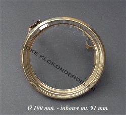 Franse pendule deur = geslepen vlak glas =42763