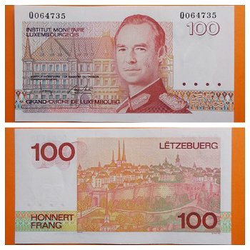 Luxembourg 100 Francs P 58 b (1986-1993) UNC - 0