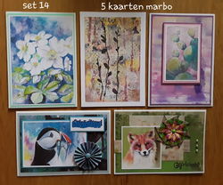 Set 14 Artiez Cards uniek werk van Marbo
