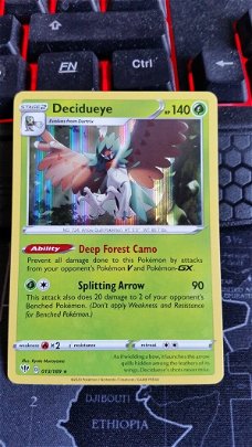  Decidueye  013/189  Holo Rare Sword & Shield: Darkness Ablaze 