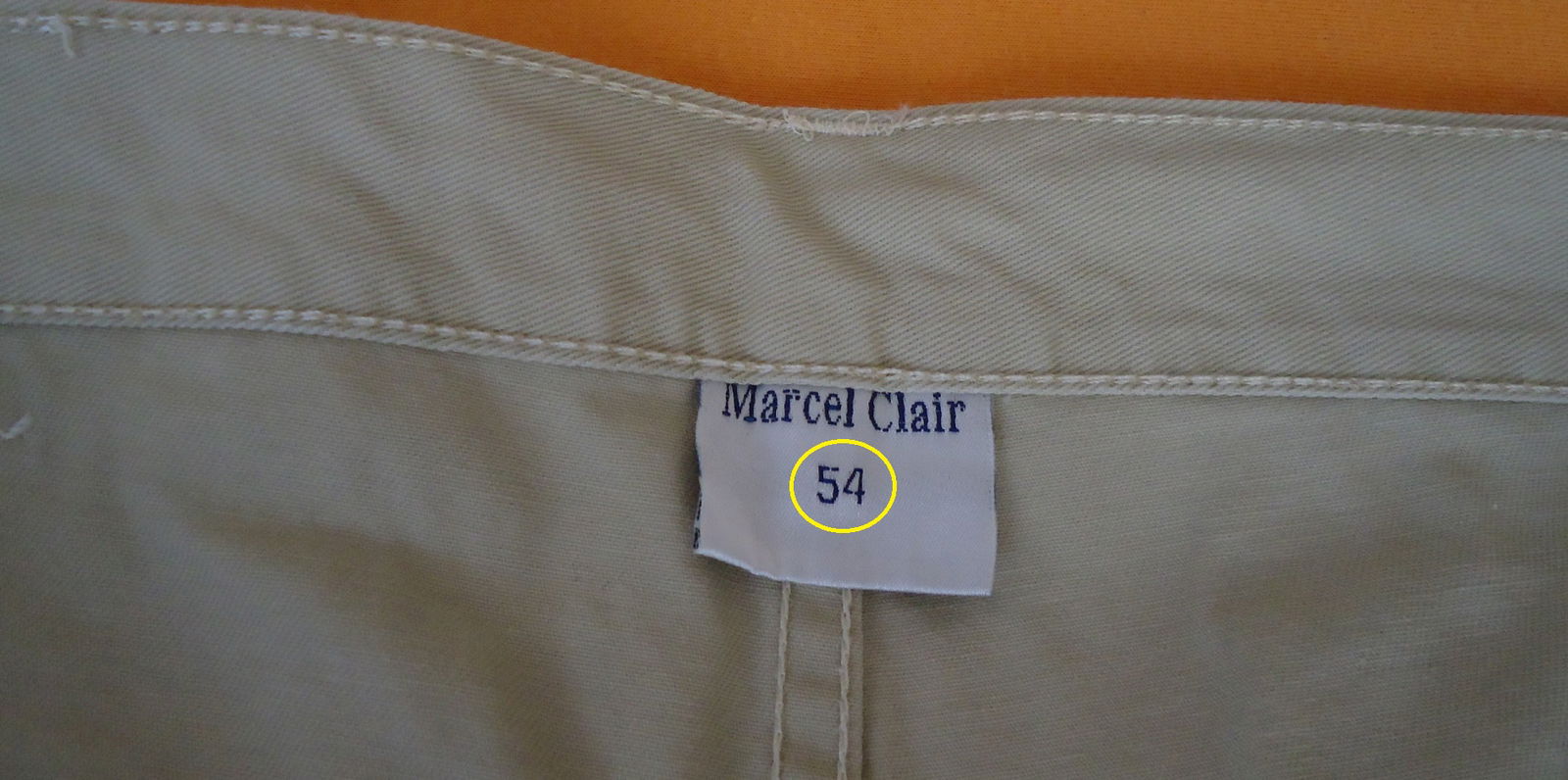 Korte beige broek van Marcel Clair van 100% katoen, maat 54. - Afbeelding 4