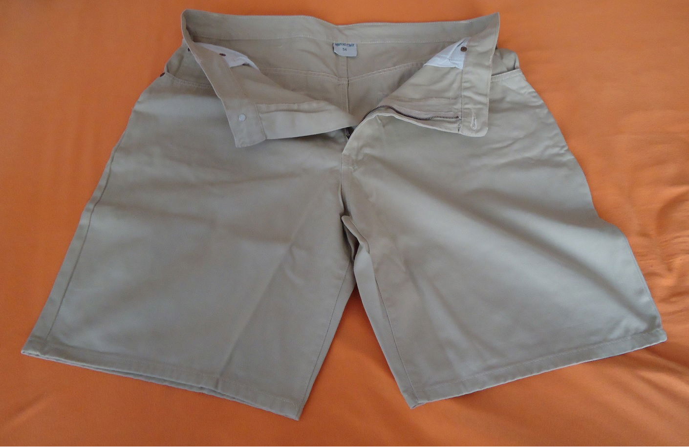 Korte beige broek van Marcel Clair van 100% katoen, maat 54. - Afbeelding 8