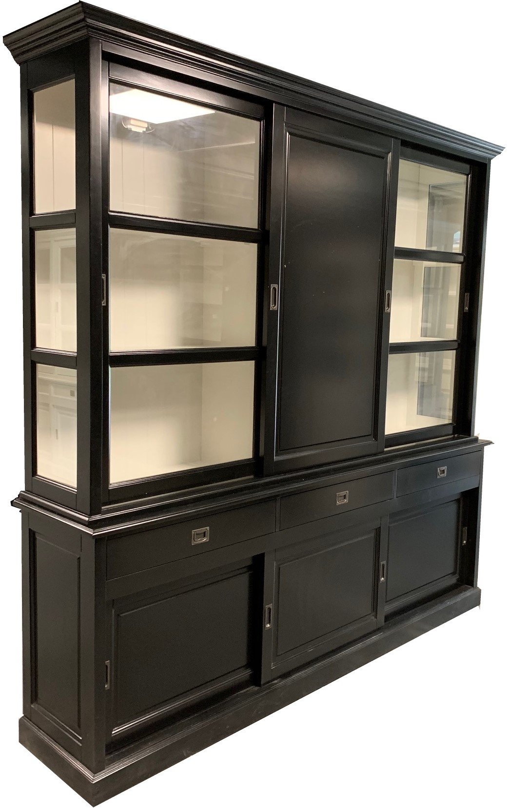 Buffetkast Putten zwart - wit 240 x 240 dichte middendeur - nr. 1