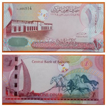 Bahrain 1 Dinar P 26 2006 (2008) UNC - 0