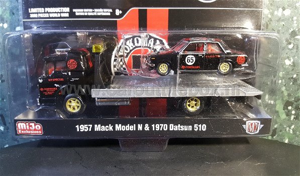 Mack model N & Datsun 510 1:64 M2 - 0