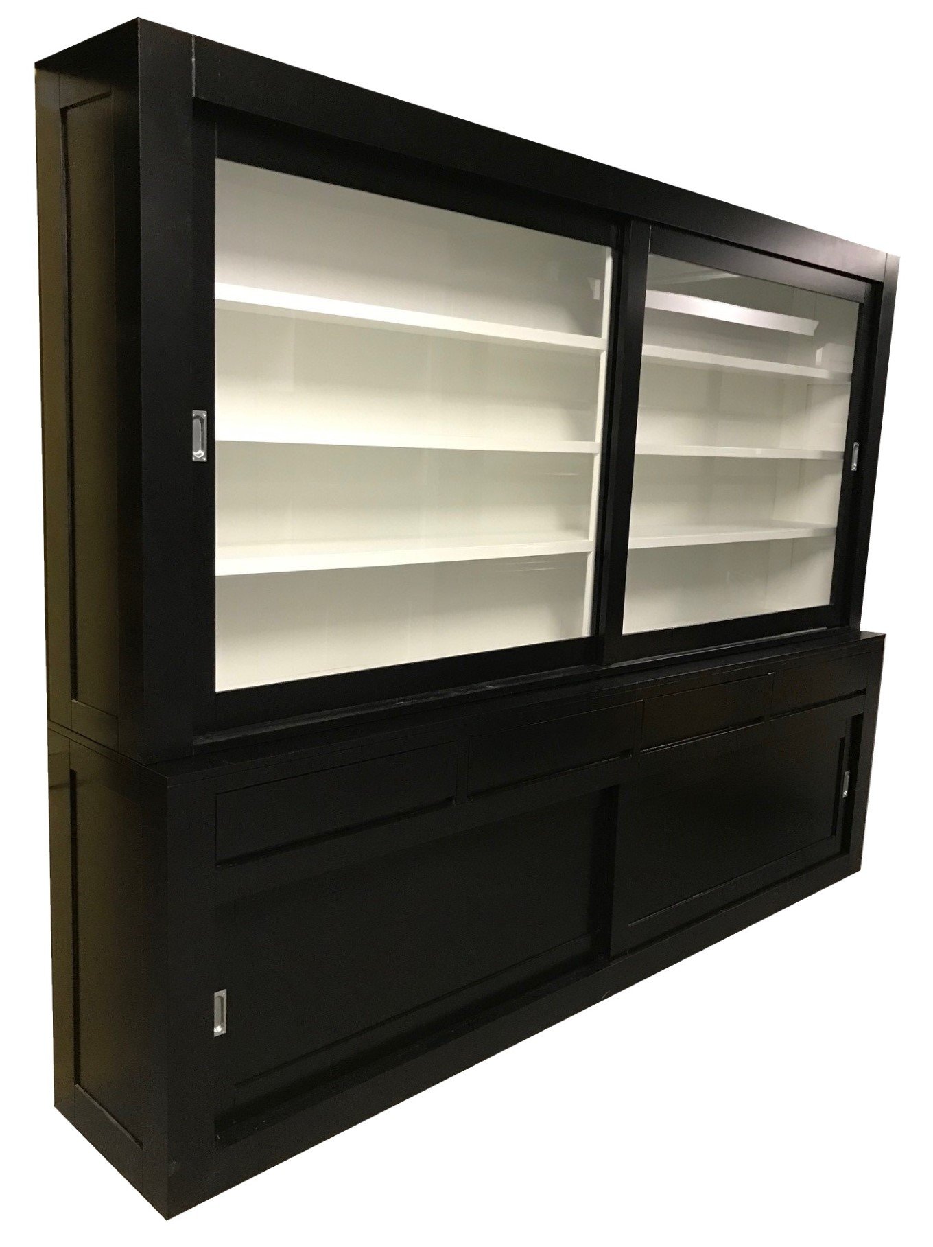 Buffetkast design soft close zwart - wit 300 x 50/40 x 220 - nr. 1