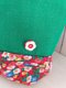 projectbag haaktas groen en een beetje rood met bloemetjes - 2 - Thumbnail