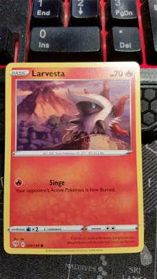  Larvesta  029/189  Common Sword & Shield: Darkness Ablaze