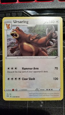  Ursaring  139/189  Uncommon Sword & Shield: Darkness Ablaze