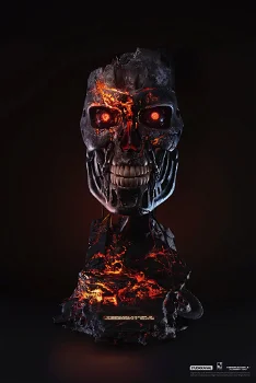 PureArts Terminator T-800 Battle Damaged 1:1 Scale Art Mask - 0