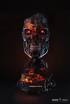 PureArts Terminator T-800 Battle Damaged 1:1 Scale Art Mask