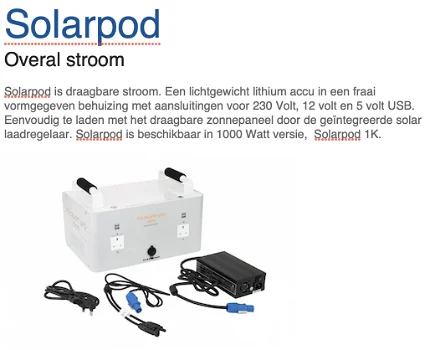 Solarpod pro 1000 met uitklapbaar zonnepaneel overal stroom! - 0