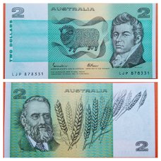 Australia 2 Dollars P 43e 1985 Unc