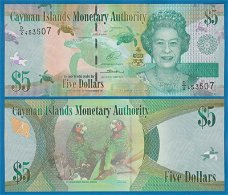 Cayman Islands 5 Dollars P 39b 2014 UNC S/N D2.453638