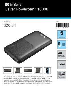 Saver Powerbank 10000 draagbare batterij laden via USB