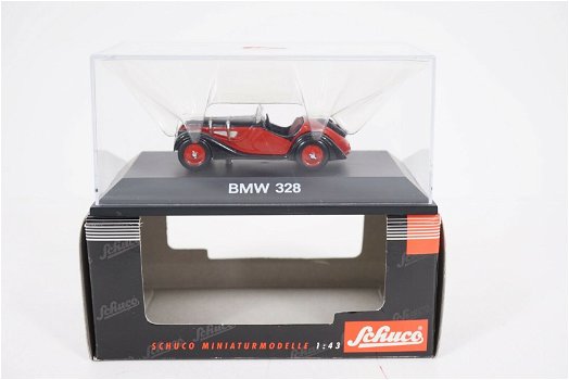 1:43 Schuco 02183 BMW 328 roadster rood-zwart - 0