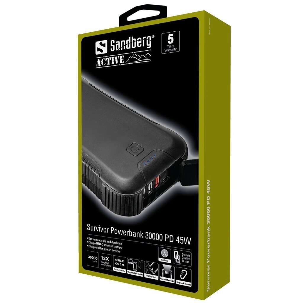 Survivor Powerbank 30000 PD45W opladen mobiele telefoon, mobiele apparaten en laptop - Afbeelding 4