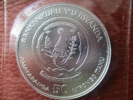 Rwanda 50 mirongo 2017 1 ounce zilver Nijlpaard - 1