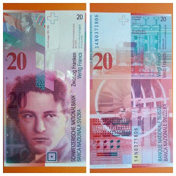 Zwitserland 20 francs (P69h) 2014 UNC - 0