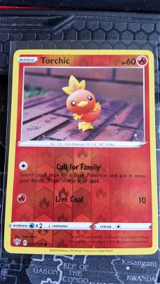 Torchic  022/189 (reverse) Common Sword & Shield: Darkness Ablaze