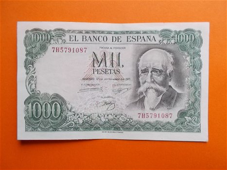 Spanje 1000 Pesetas 1971 P154 Jose Echegaray AU+ - 0