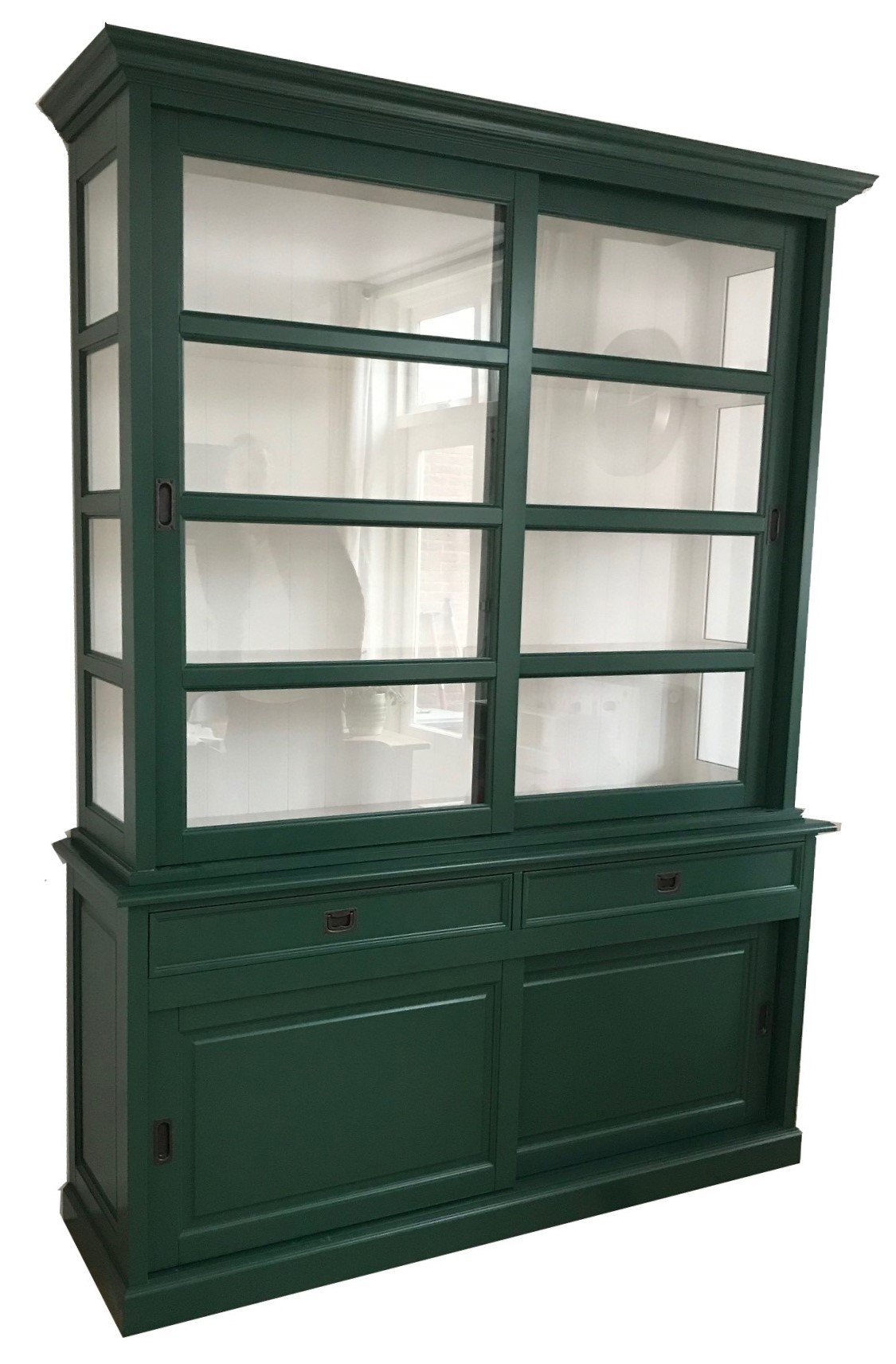 Buffetkast Montfoort Olijf groen - wit 180 x 50/40 x 240cm - nr. 1