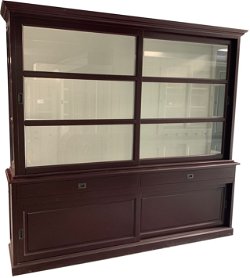 Buffetkast Putten speciaal rood - wit 260 x 50/40 x 240cm