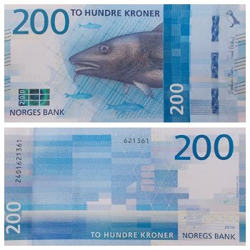 Noorwegen 200 Kroner 2017 P-55 UNC - 0