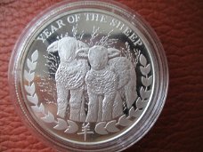 Somaliland 2015 Year of the Sheep 1 oz zilver capsule