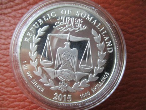 Somaliland 2015 Year of the Sheep 1 oz zilver capsule - 1