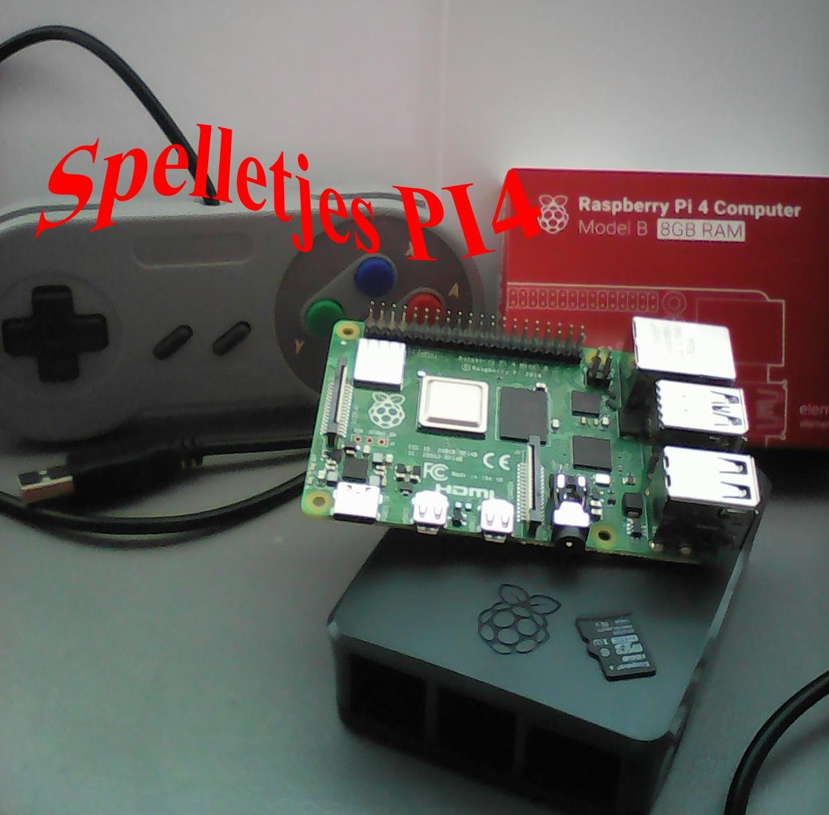 Spelletjes Retro Raspberry PI 4 Set - nr. 1