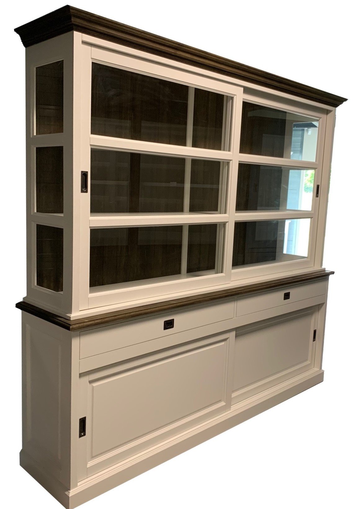 Buffetkast Zaandam wit 240 x 220cm eiken lijsten en - nr. 1