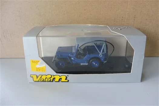 1:43 Verem 222 Willys Jeep 4x4 blauw Gendarmerie - 0