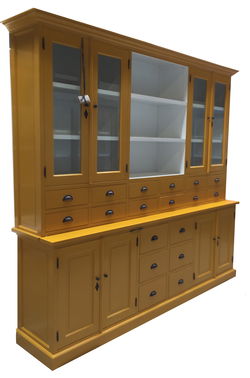 Buffetkast Baarn geel - wit 250 x 50/40 x 220cm