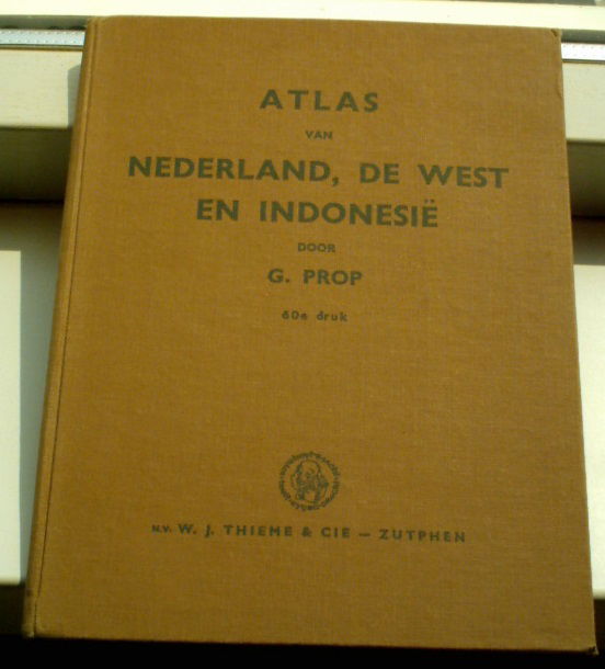 Prop atlas van Nederland, De west en Indonesie uit 1956. - nr. 1