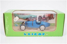 1:43 oude Eligor 1025 Bugatti 35B Course 1927 blauw