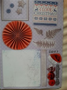 198 KERST knipvel / i love Christmas + borduurpatroon