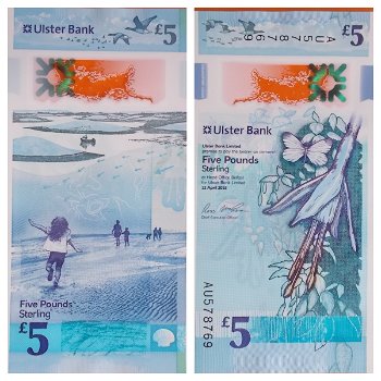 Northern Ireland 5 Pounds p-new 2018(2019) Ulster Bank UNC - 0