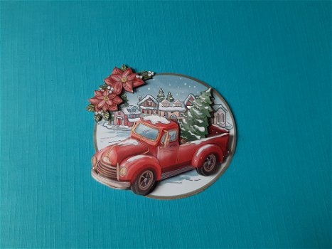 ky231 KERST Yvonne / auto met kerstboom - 0