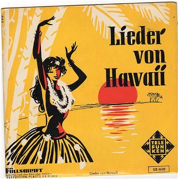 Die Kihula-Hawaiians Und Goldy Und Peter De Vries ‎– Lieder Von Hawaii (1956) - 0