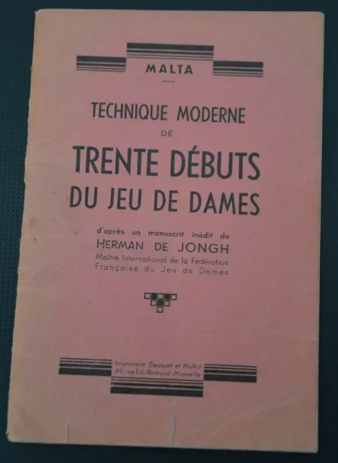Technique moderne de trente débuts du jeu de dames - nr. 1