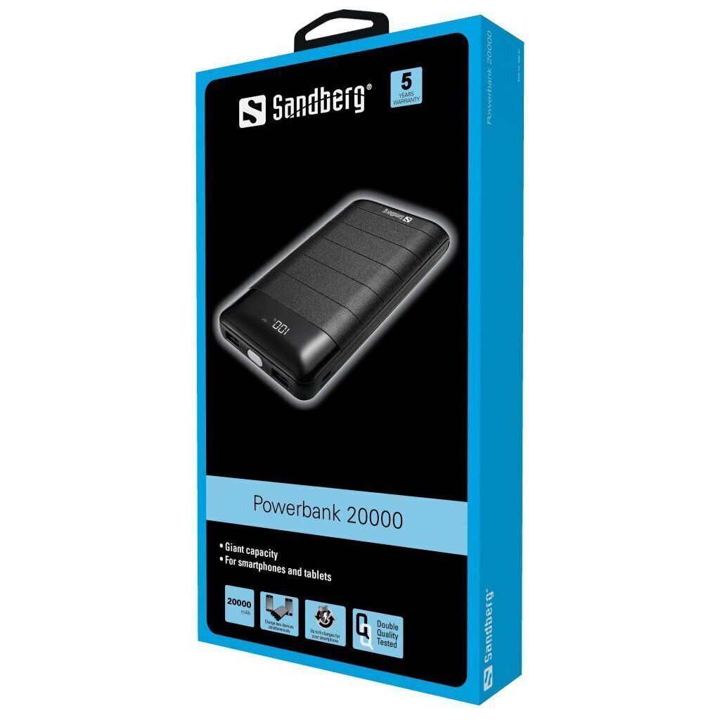 Powerbank 20000 draagbare batterij via USB-poort opgeladen voeden mobiele telefoon of ander mobiel - Afbeelding 4