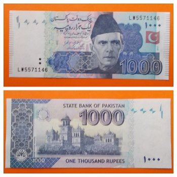 Pakistan 1000 Rupees P-50L 2017 UNC sign. Ashraf M. Wathra - 0