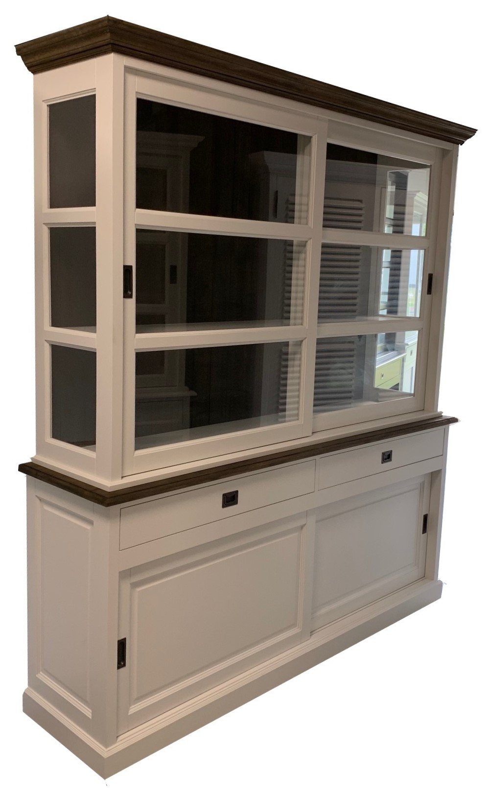 Buffetkast Zaandam wit 200 x 220cm eiken lijsten en - nr. 1