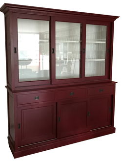 Buffetkast Horst rood - wit 180 x 50/40 x 220cm