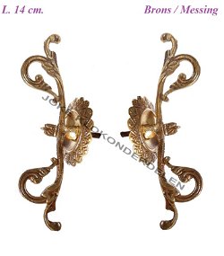 = 2 Zijstuk / Ornament = klokstel =42924