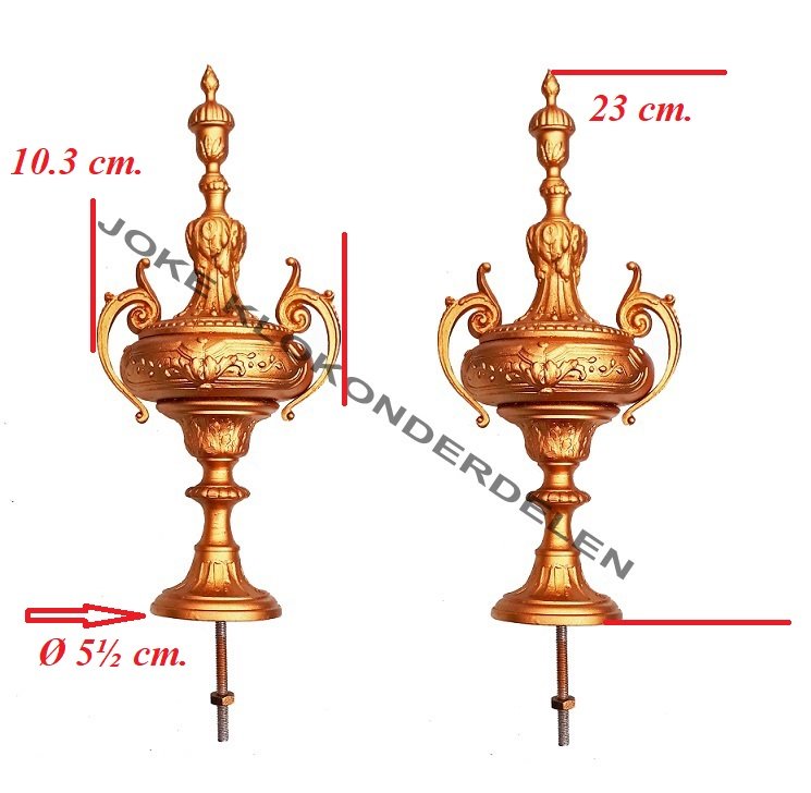 = 2 Klokstel ornamenten =42923 - Afbeelding 2