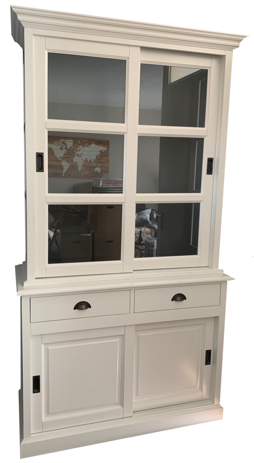 Buffetkast wit – grijs Putten 120 x 50/40 x 220cm soft close - nr. 1