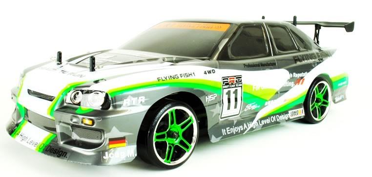 RC auto HSP Flying Fish Nissan Skyline groen 2.4 GHZ RTR - nr. 1