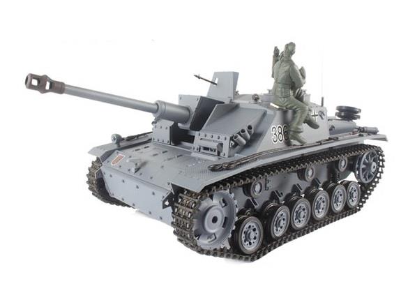 RC tank StuG 3 Sturmgeschütz III Ausf.G 1:16 rook en geluid BB - nr. 1